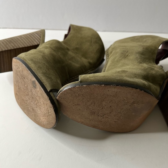 Coach Olive Green Suede Sandals - Picture 3 of 6